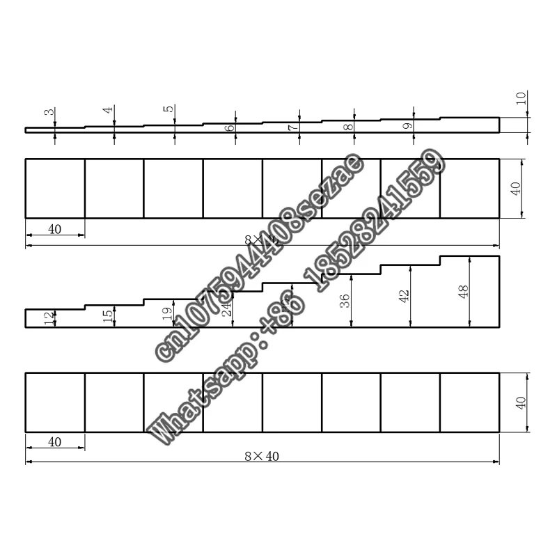 Customized RB-D test block set with 2 Japanese standard  blocks (same as DB-D1)