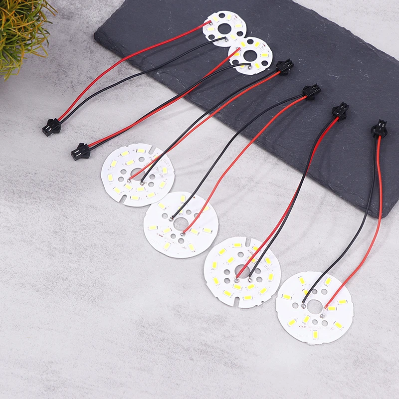 แหล่งกำเนิดแสง LED 1ชิ้นแผงไฟกลม3W 5W 7W SMD5730 DIY หลอดไฟ LED ไฟติดเพดานดัดแปลงแผงไฟอุปกรณ์เสริม