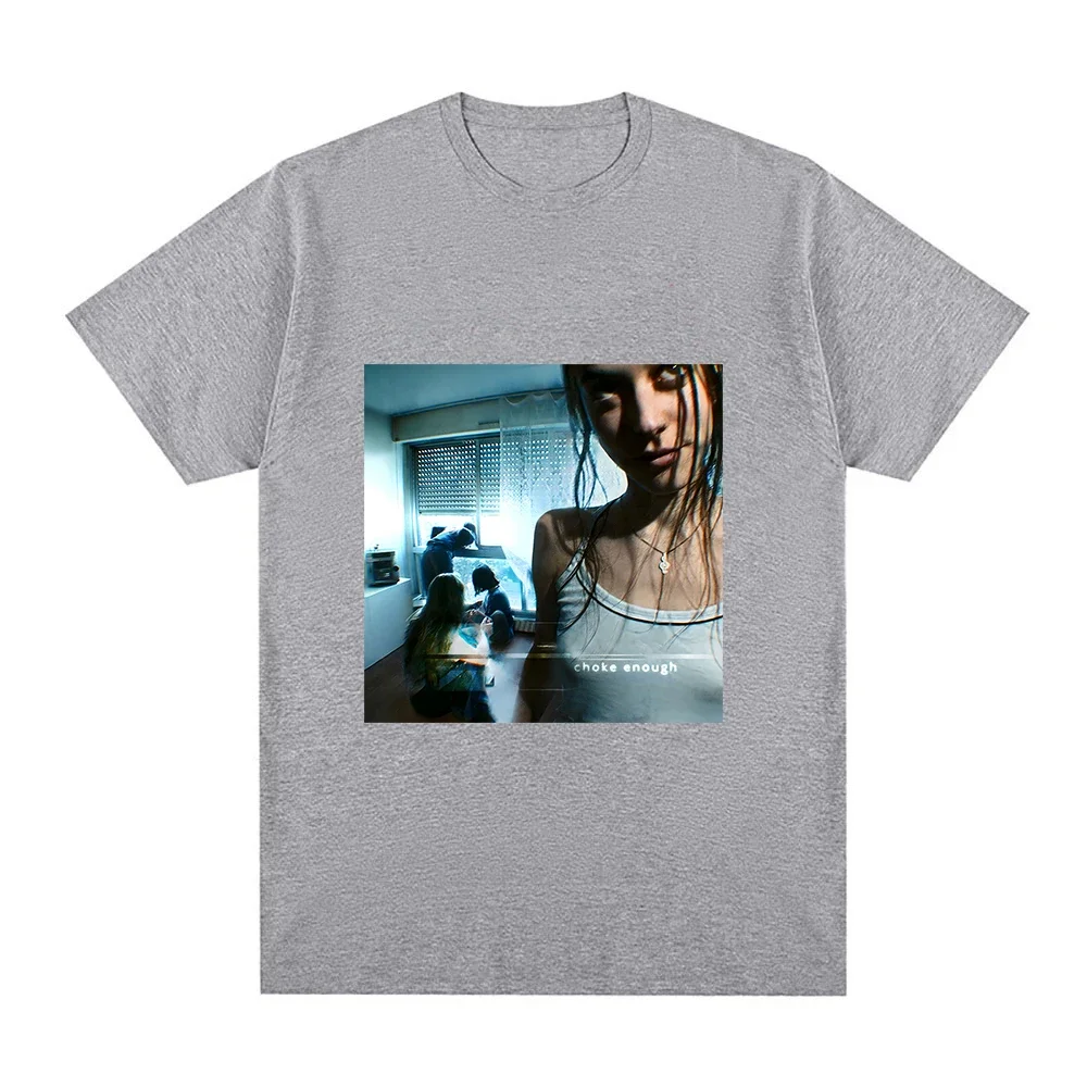 Oklou Choke Enough Album Graphic T-shirt Men Women Autumn Winter O-neck Casual Short Sleeve Fashion Streetwear Tees Tops