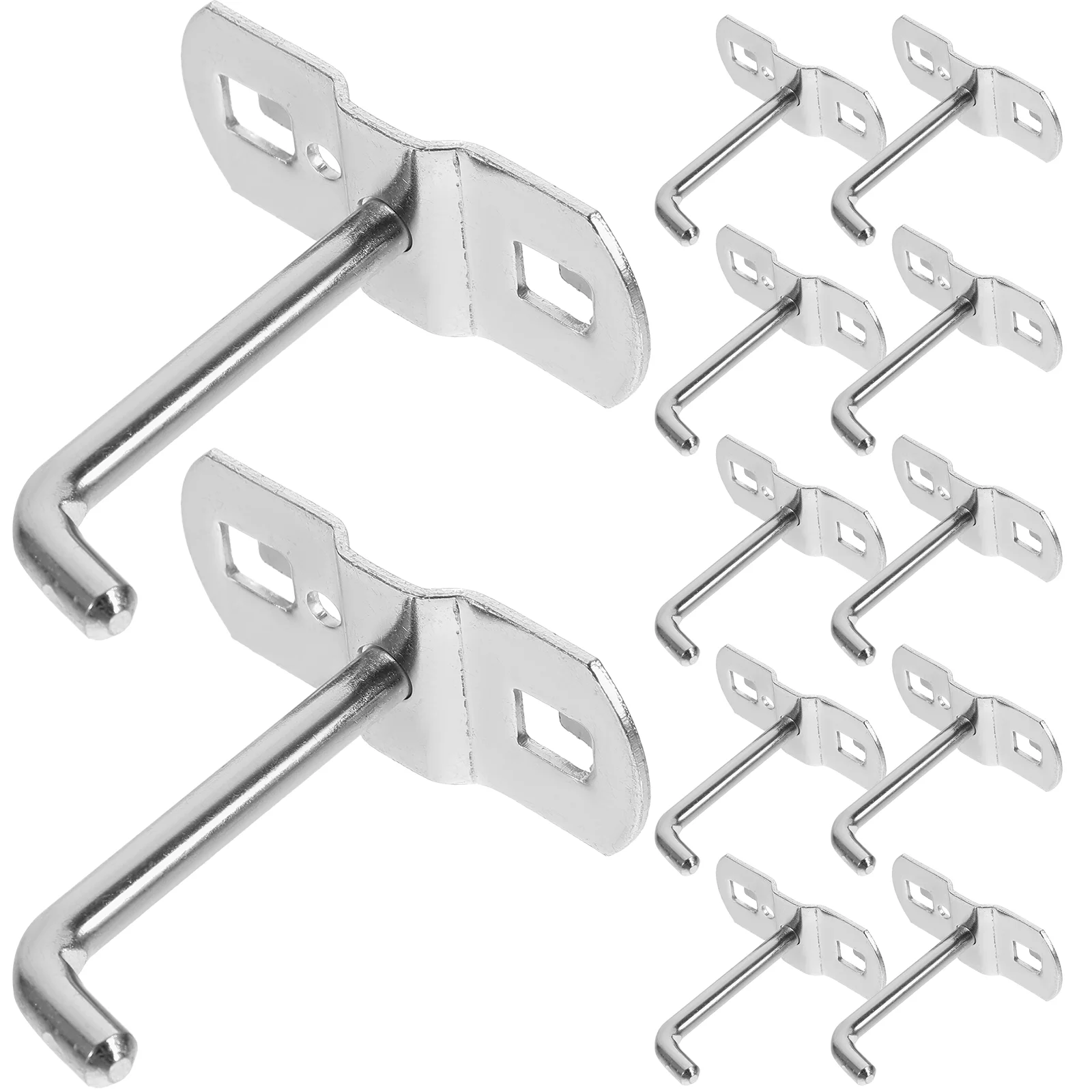 

12 Pcs Metal Grid Wall Bracket Hooks Home Storage Display Phone Computer Clothing Decor Toys Office Supermarket Shelf Utility