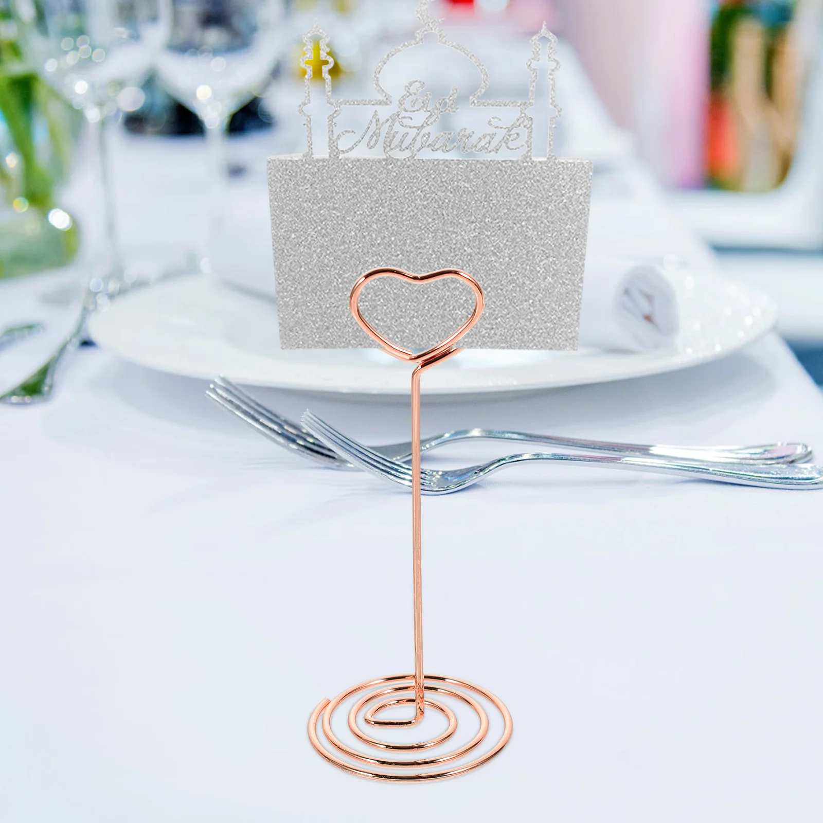 8 قطعة حاملي بطاقات الجدول حامل صور كليب حامل لحفل زفاف ديكور حامل صور صغير حامل مذكرة كليب الجدول #2