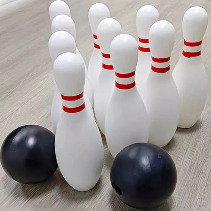 Bowling-Set, Kunststofffarbe, 2 Bälle und 10 Pins, Bowling-Spiele, Outdoor-Sport, Indoor-Übungsball, Gutterball, lustiges Bowling-Set TMZ – Detail 20