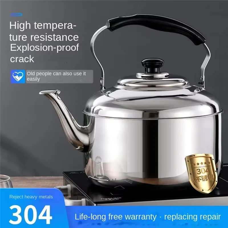 A85I-304 Stainless Steel 3L Kettle For Home - Large Capacity With Audible Boil Signal