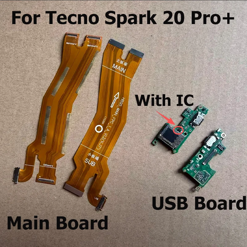 

Для Tecno Spark 20 Pro + Pro PlusUSB зарядная док-станция, порт, основная материнская микрофон, микрофон, плата быстрого разъема, гибкий кабель, детали KJ7