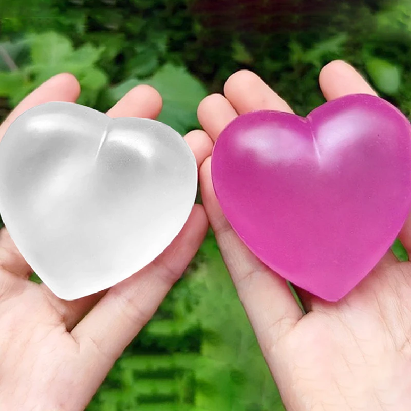 Color Changes Loving Heart Pinch Cute Cartoon Color Changing As Sun Light Spongy Maltose Finger Toys for Kids Adult  Anti Stress