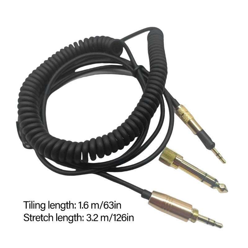 Cabo de fone de ouvido flexível e resistente para fones de ouvido HD598/599HD/558H/D518/HD599/HD569/HD6 fornece melhorar faixas de frequência