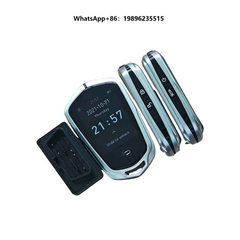 CF858 Universal Modified LCD Smart Key with Keyless Entry(silver)