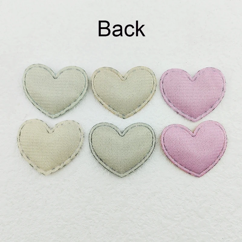 100Pcs 3.5*3CM Leopard Fabric Heart  Appliques For Clothes Hat Sewing Supplies DIY Headwear Hair Clip Bow Decor Patches