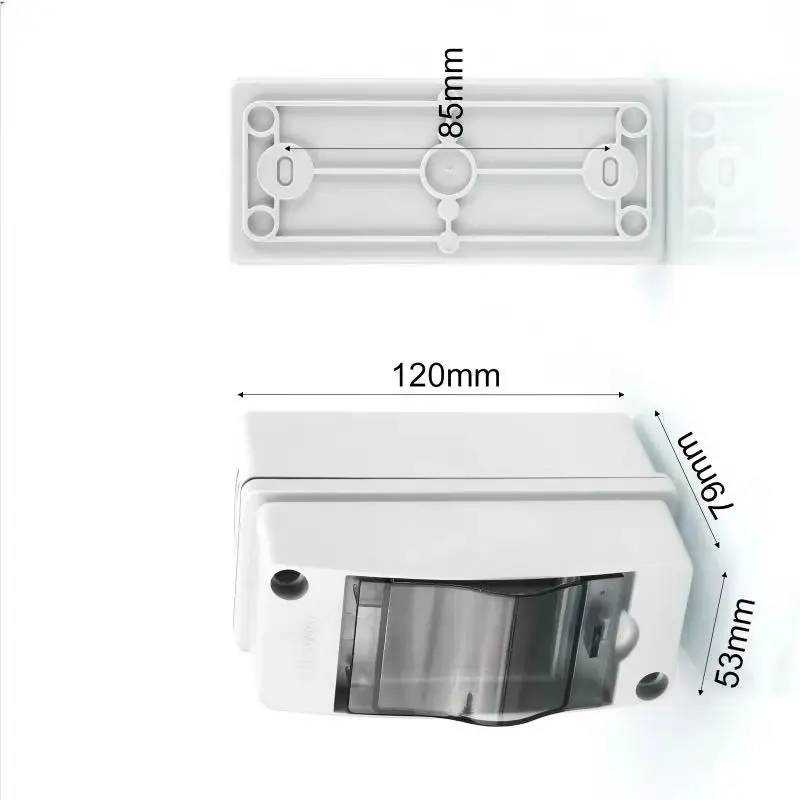 HT Series 2-Way IP65 Waterproof Outdoor Junction Box PVC Plastic Electrical Enclosure Distribution Switch Cable Organizer