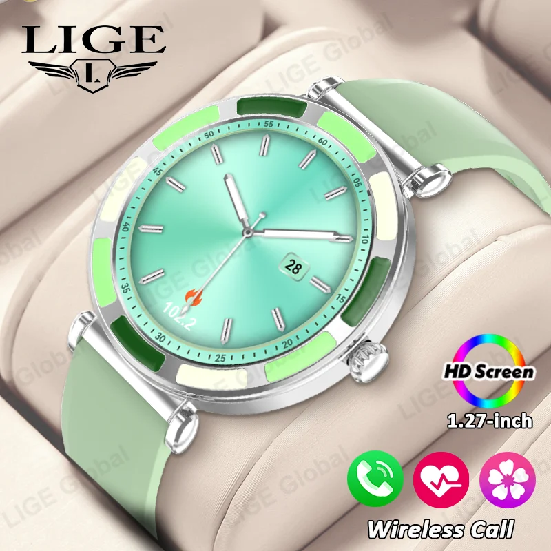 

LIGE 2026 New Smart Watch Women 1.27" HD Display Blood Oxygen Sports Women's Bracelet Bluetooth Call Fashion Watches Ladies Gift