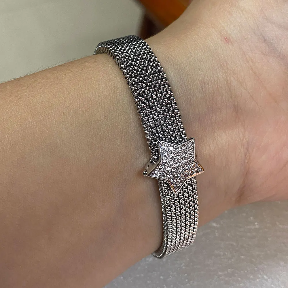 Charms Elasticity Bracelet Jewelry-Accessories Cubic-Zircon-Clip Multiple Styles Bear Fish Star Tree Design Shiny Clip Wholesal