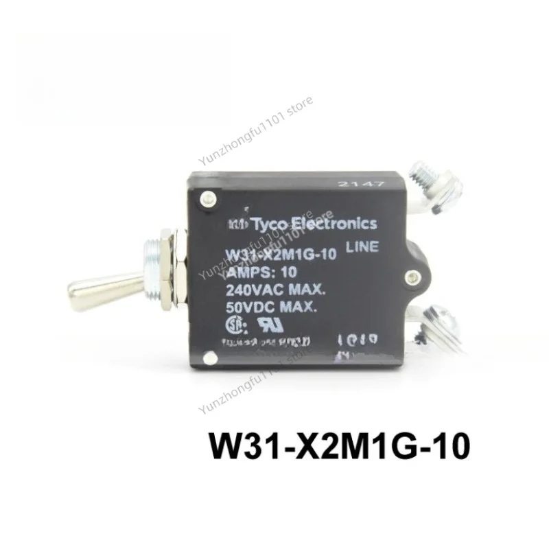 W31-X2M1G-10 3-1393247-2 TE Tyco Thermal Circuit Breaker 10A W31 Series Trip Switch Genuine Original