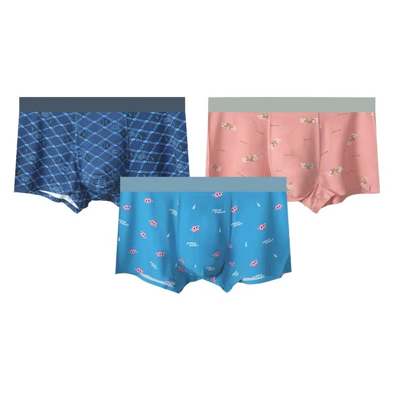 

5 шт. Мужское бесшовное нижнее белье, брюки на плоской подошве, удобная подошва с принтом, трусы, мужские спортивные и дышащие шорты с четырьмя углами
