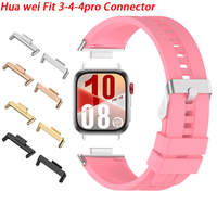 1Pair Adapter For Huawei Watch Fit 4 4Pro 3 Strap Connector Metal Stainless Steel Fit3 Fit4 Fit4Pro 20mm Band Width Accessories