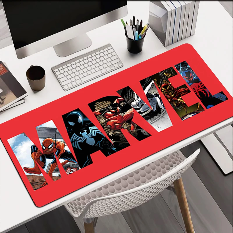 Mouse Pad Gaming Laptops Mousepad Gamer Carpet Keyboard Mat Desk Protector Spider-Man Anime Mouse Pads 31.5x11.8Inch(800x300MM)