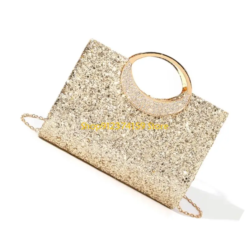 

G5AE Evening Bag for Women Crossbody Bag Sparkly Handbags with Chain,Shoulder Bag Ladies Clutches Purse for Wedding,Prom,