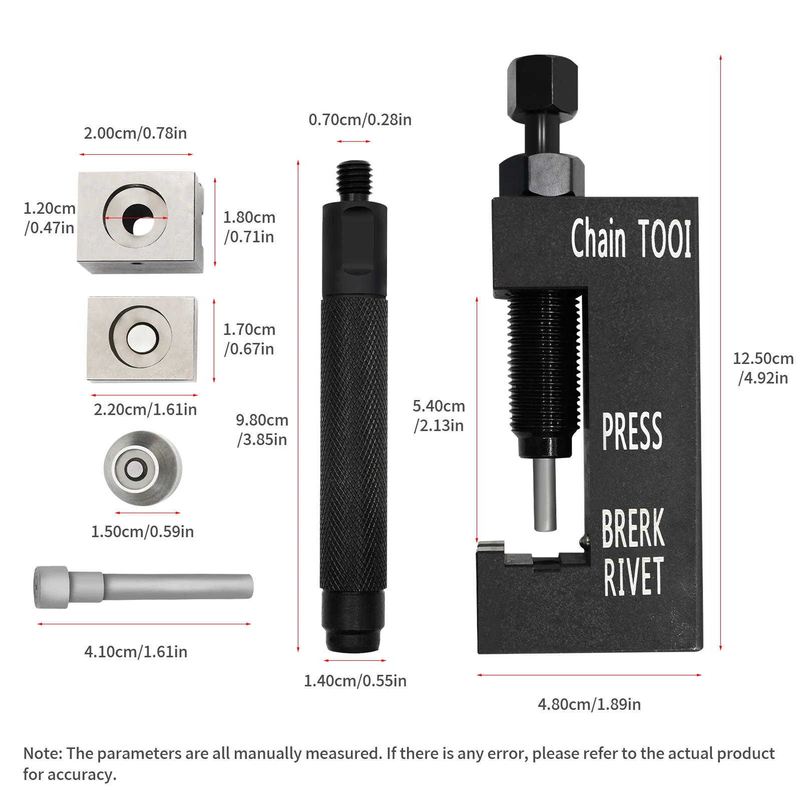 Motorcycle Bike Chain Breaker Splitter Riveting Tool Repair Tools Set Launches Chain Pin Press Handle Motorbike Chain Riveter