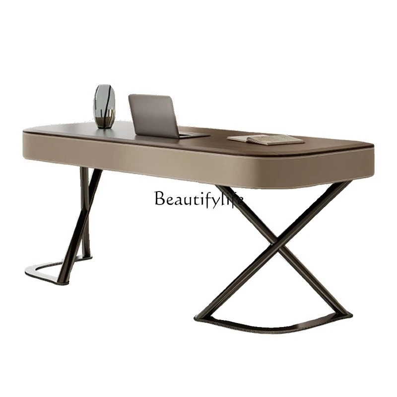 

Medieval style high-end solid wood desk living room study home desk