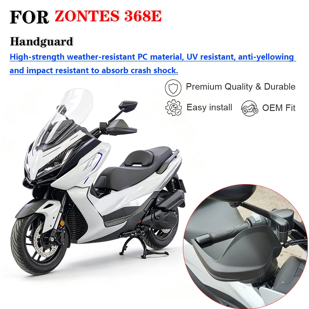 OEM-Style Handschutz-Windschutzscheibe für ZONTES 368E ZT350T-E Maxi-Roller-Motorrad, Modifizierter Vorderer Lenker-Windabweiser Links &