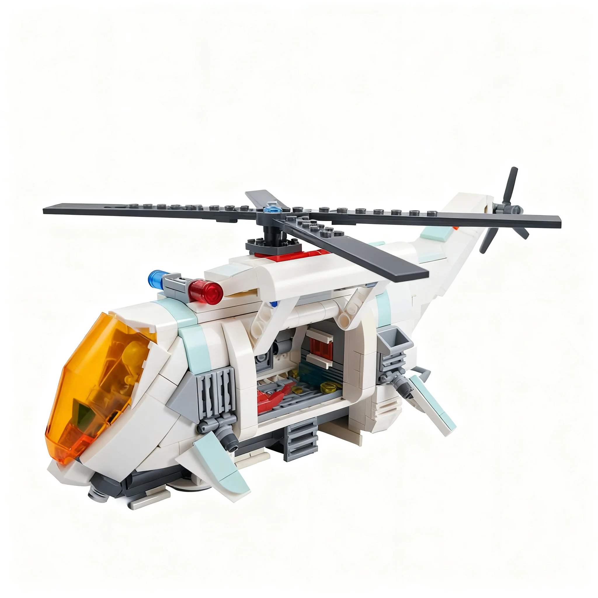 516pcs MOC Other Flying cyberpunk ambulance Model Christmas Gift Collectible Home Decor And Creative Set Room