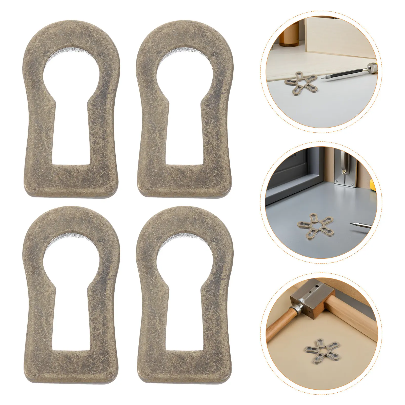 

12Pcs Elegant Oval Zinc Alloy Keyhole Cover Plate Decorative Escutcheon for Furniture Cabinet Door Drawer Lock Replacement
