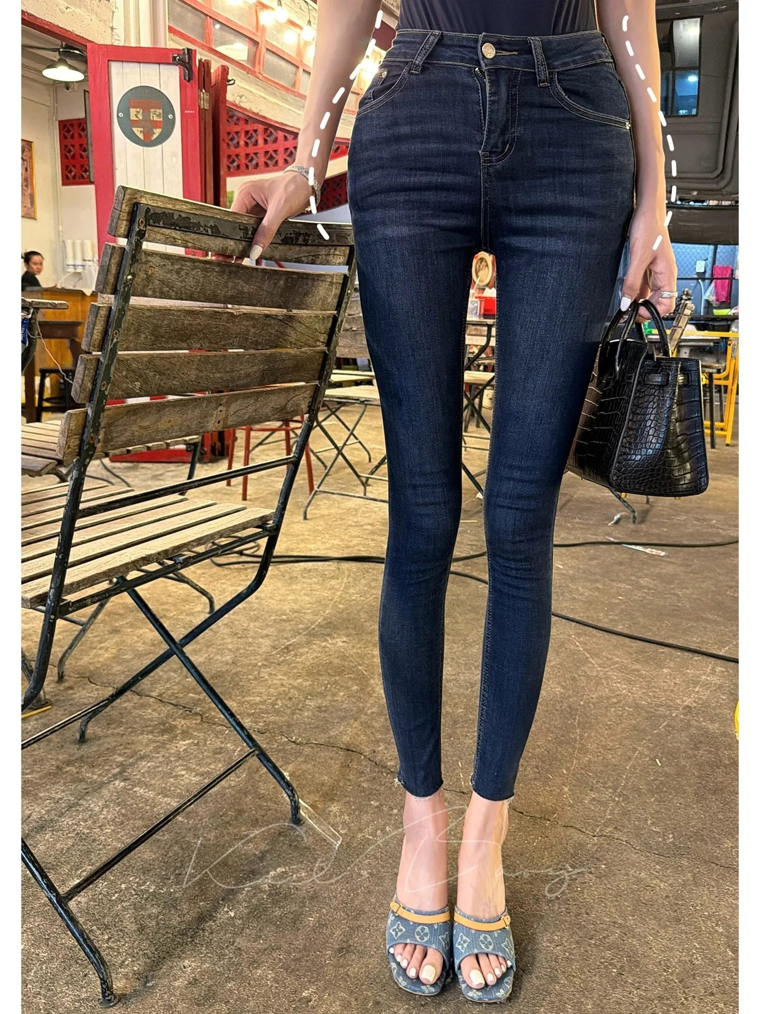 

l Waterdrop aped Bootcut Jeans Women's High Waist Cotton Stretch Denim High Elastici Winter Season Faionable Mode...