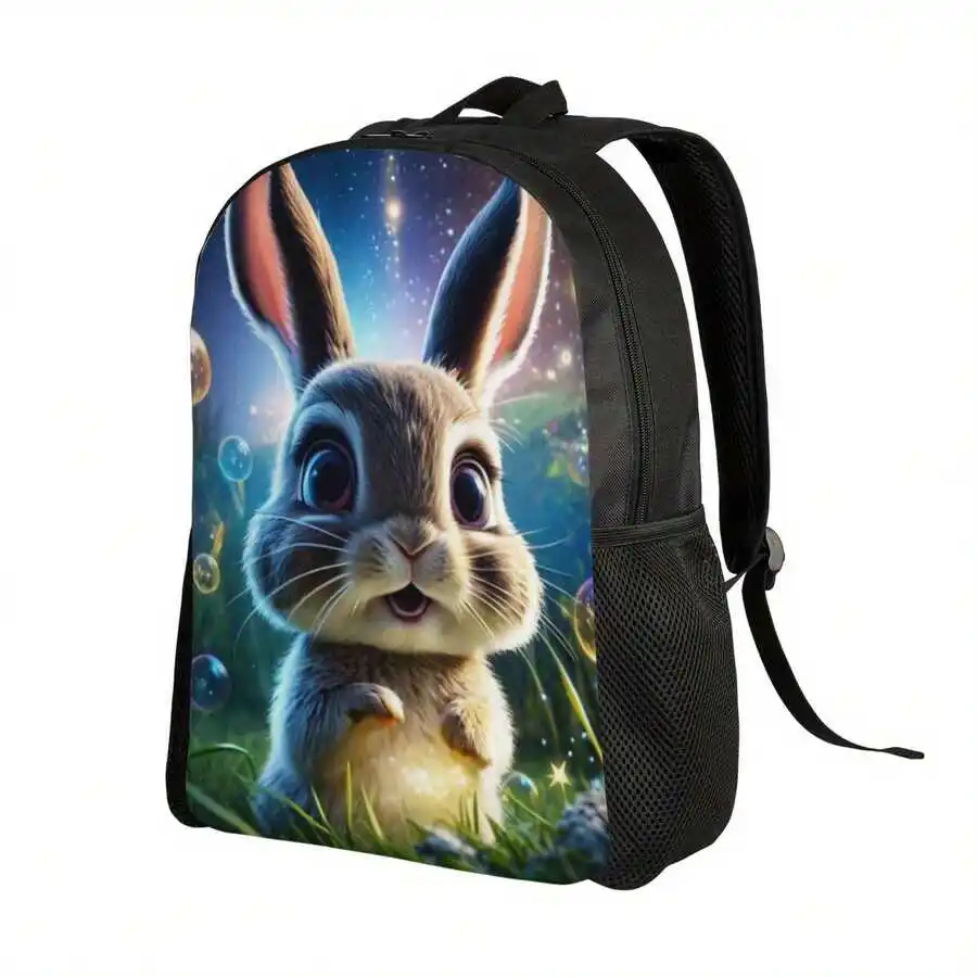 

Cute Bunny Print Backpack Large Capacity Laptop Bag For Adults