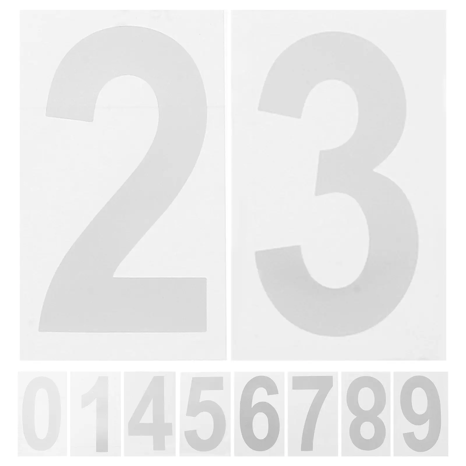 5Sets Reflective Number Stickers Strong Adhesion Waterproof Pet Material Mailbox Numbers for Outside House Sign Wall Truck