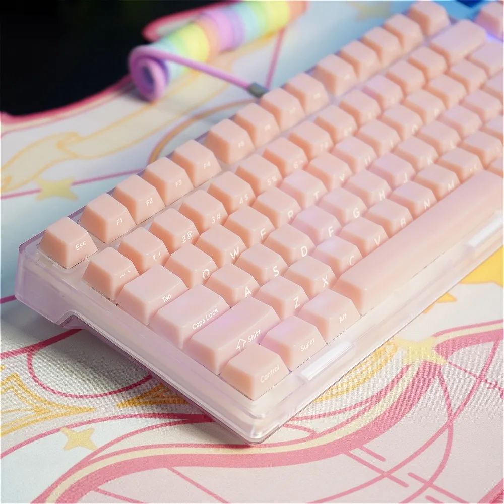 

Powder mist through, keycap 127 keys, cherry ABS for 61/64/87/104/108 GMK67 gaming mechanical keyboard