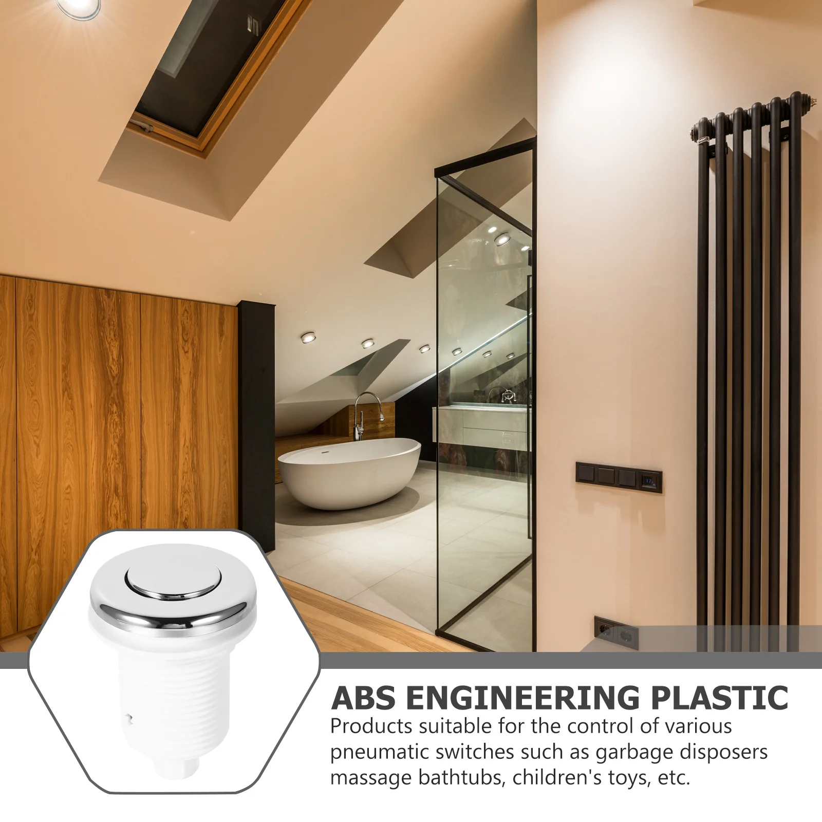 1 pc Pressure Switch Durable Stainless Steel 304 Air Button For Bathtub Spa Lathe Coolant System Multipurpose Pneumatic Control