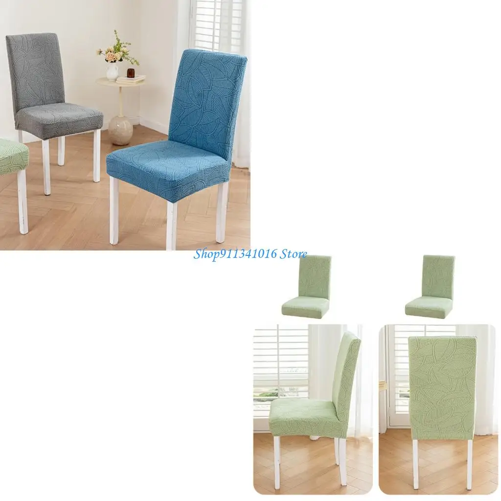 

Waterproofs Chair Slipcovers Spandex Blend Fabric Slip Resistant Cover for Household Hotel Dining Room Chairs