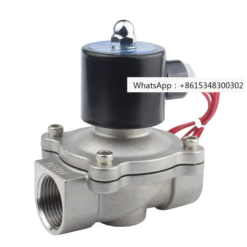 2W/S stainless steel 304 solenoid valve, water and gas normally closed, one and a half inches, 220V 24V, dn50