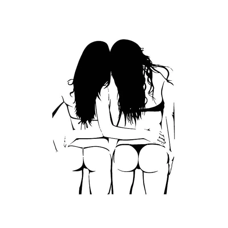 

Beauty Naked Girl Friends car stickers Fashion Cool Style Car Sticker Vinyl Decal Silhoutte Design