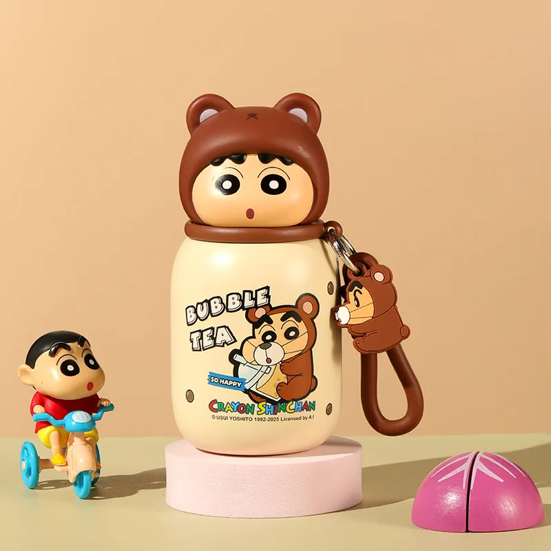 330ML Crayon Shin-chan Mini Thermos Cup Cartoon Pocket Cup 316 Steel Coffee Mug Vacuum Flask Insulated Hot Water Bottle Kid Gift - Image 4