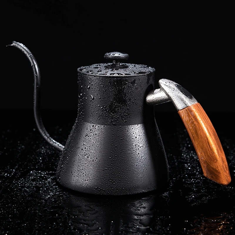 Pour Over Coffee Drip Kettle 800Ml Coffee Tea Pot Non-Stick Coating Stainless Steel Drip Kettle Swan Neck Thin Mouth