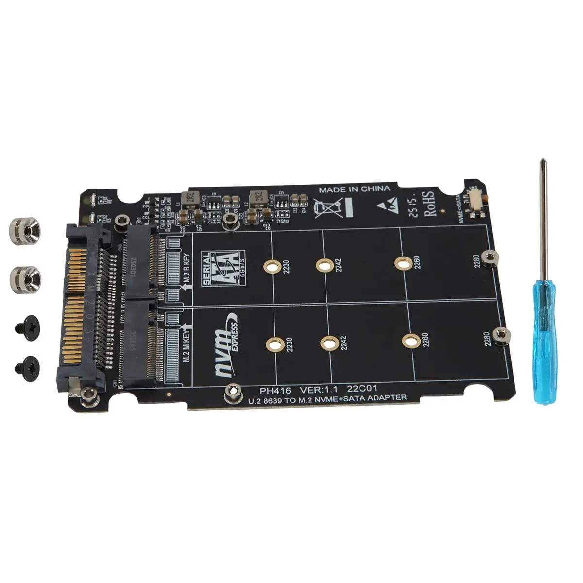 Cmpt And Acce Store Offer PC Accessories M.2 SSD to U.2 Adapter NGFF SSD to PCI-E U.2 Adapter,Without Shell