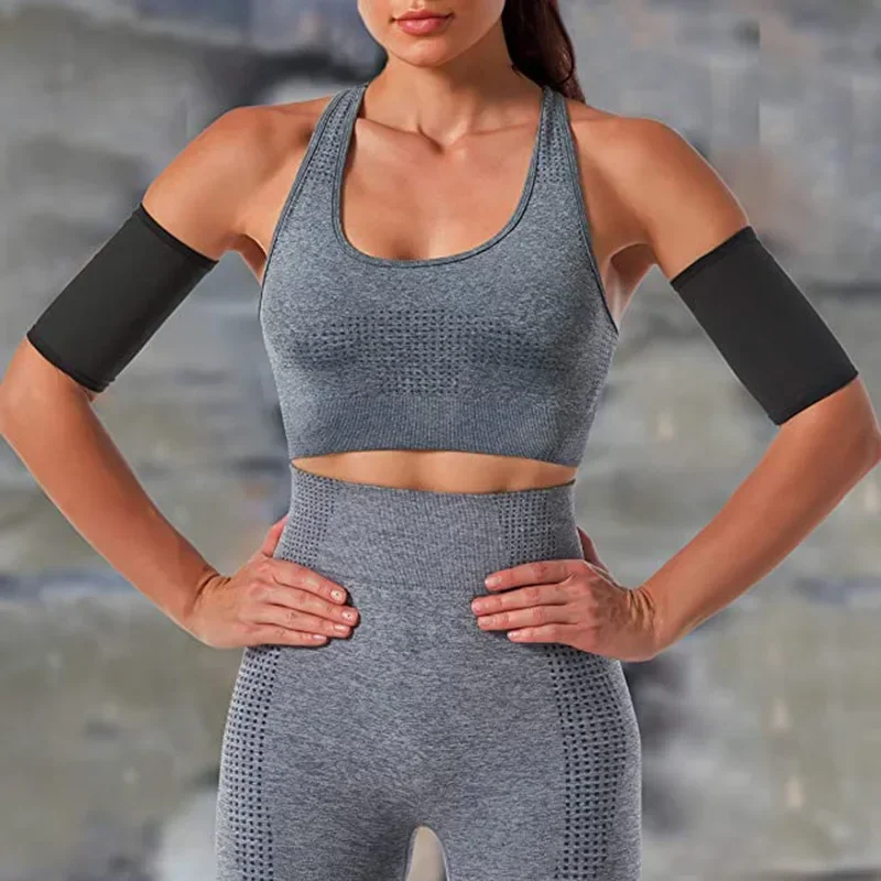 1 Paar Arm-Schlankheits-Shaper Kompressionswickel Sport-Sauna-Schweißbänder für Gewichtsverlust Damen Workout Fitness Arm-Trimmer-Gurt – Detail 7