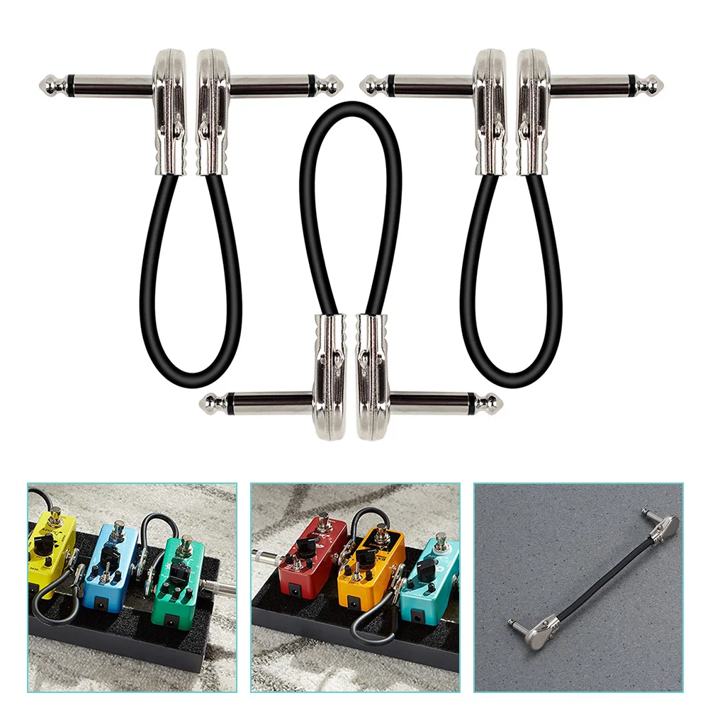 

3pcs Electric Patch Cables Durable Audio Connect Wire For Bass Keyboards Effect Cable High Quality Guitar Parts Patch Cables For