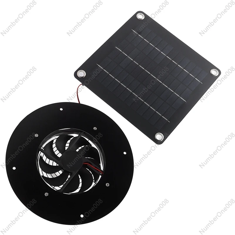 Solar Panel Exhaust Fan, 20W for Greenhouses, Pet Houses, Small Chicken Coops, Sheds, Window Exhaust