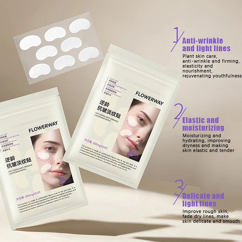 หน้าผาก Line Removal Patch Nasolabial พับไม่มี Essence ริ้วรอย Face Patch Anti-Aging Face Lift Beauty Skin Care Pad