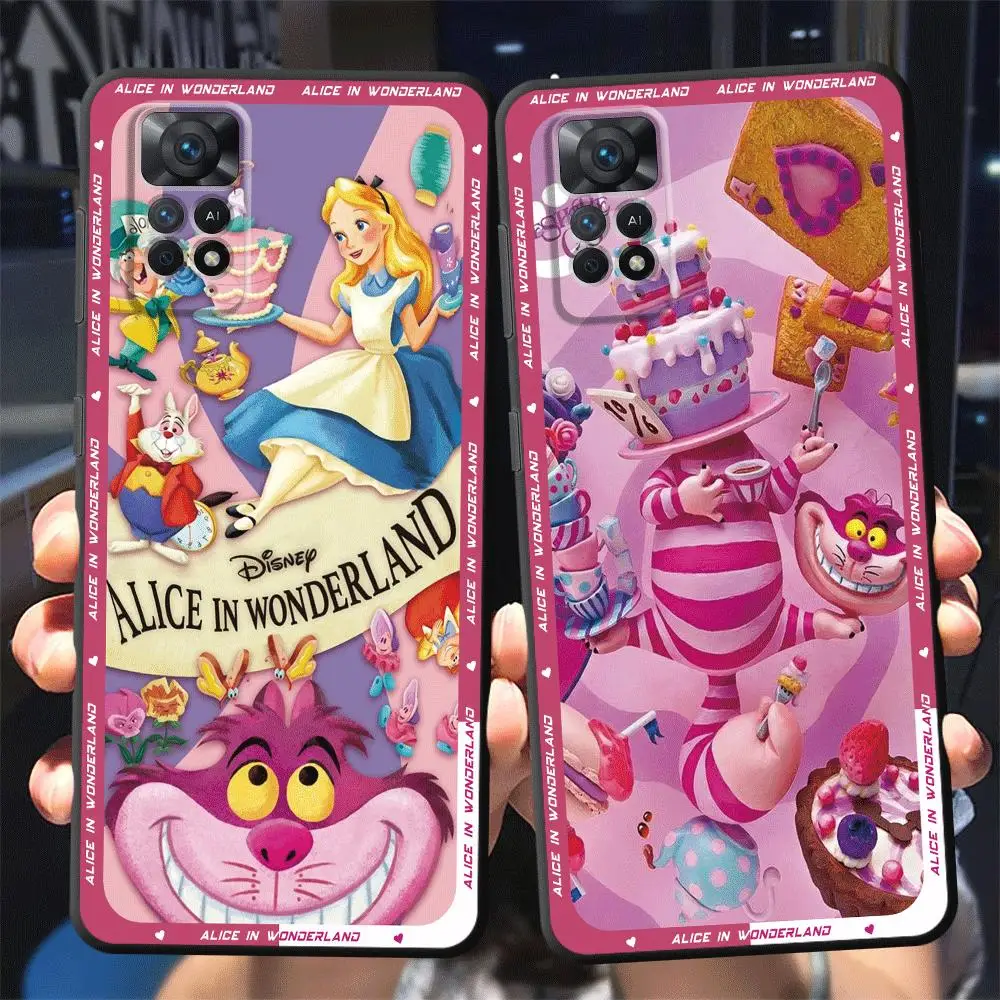 Disney Alice in Wonderland Cheshire Cat Phone Case for Xiaomi Redmi Note7 8T 9S 9 10 Pro 10S 11(11S) 115G 12 4G 12ProPlus 12S