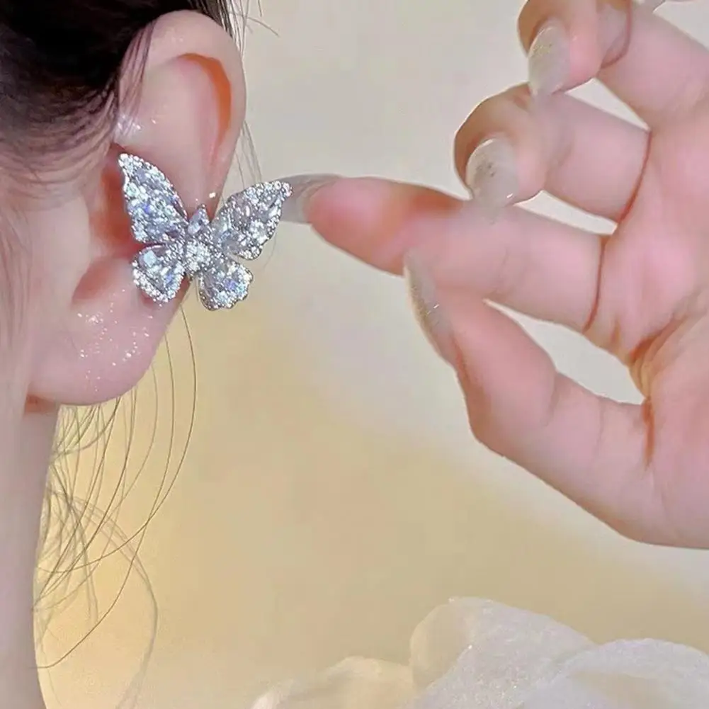 1Pc Clip-on Earbud Sparkling Rhinestone Decor Easy Installation Snap-On Design DIY Headphone Decorative Clamp
