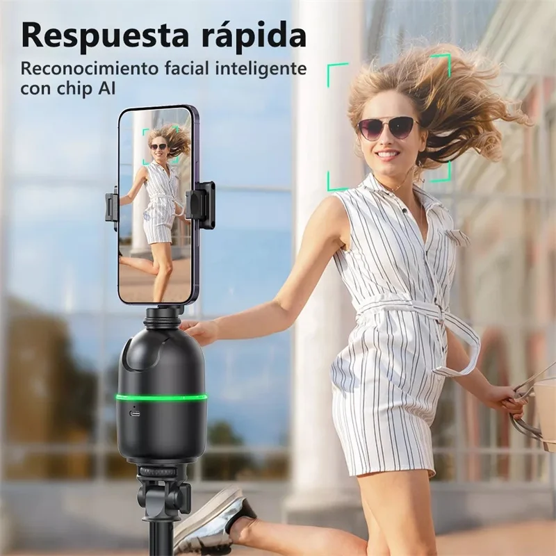 Stabilizator do selfie sticka 360 °   Automatyczny gimbal z funkcją śledzenia twarzy AI, uniwersalny uchwyt na telefon z trójnogiem do smartfona, do wideo, vlogów i transmisji na żywo. — zdjęcie produktu 5