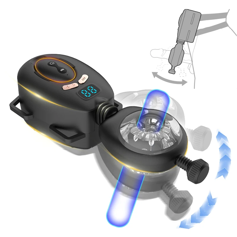 Sex Toys for Men Automatic Swing Male Masturbator with Wearable Belt Thrusting Masturbator Cup Remote Control Adult Supplies