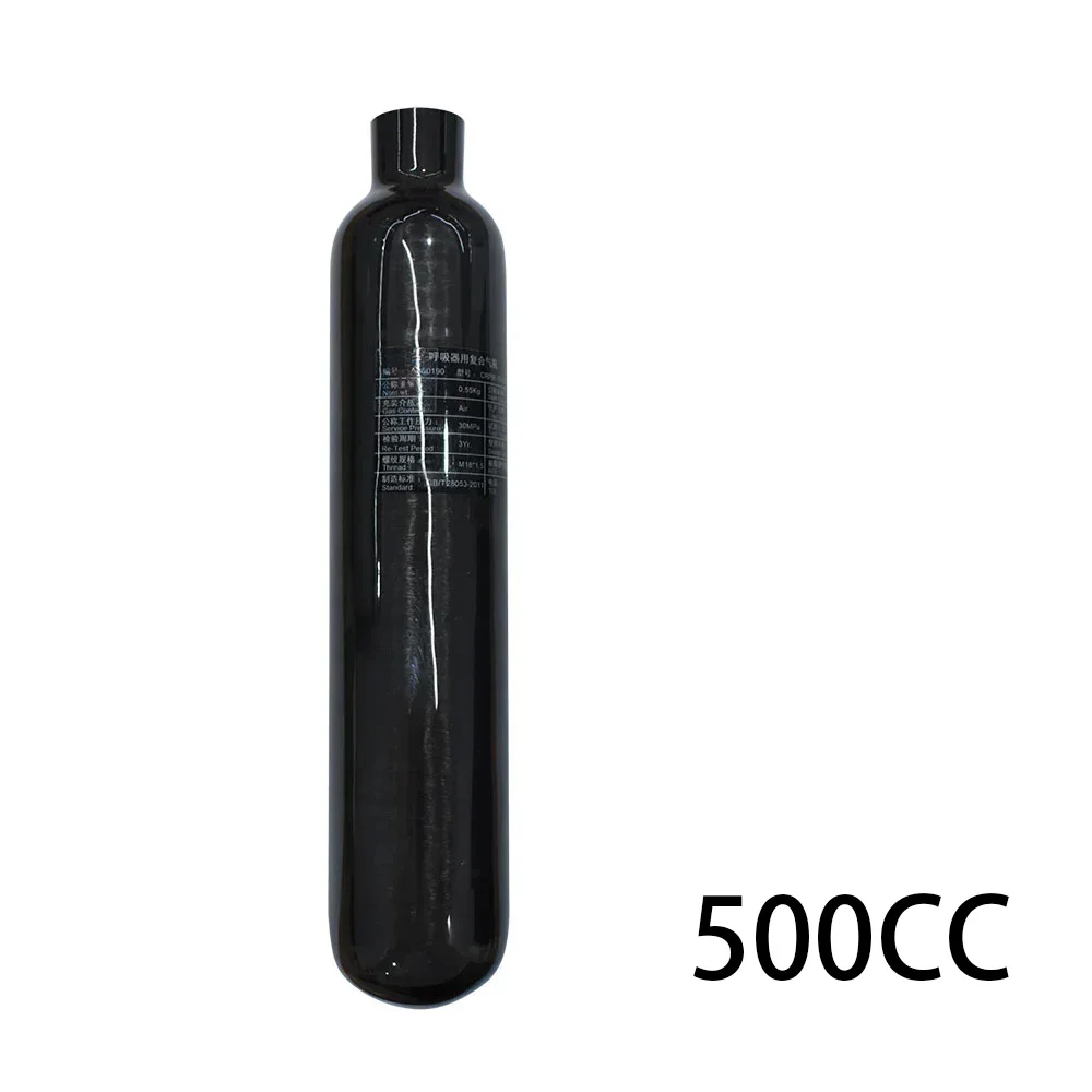 

TUXING 300bar 500CC Carbon Fiber Cylinder 0.5L 4500Psi High Pressure Air Tank HPA Scuba Diving Cylinder Thread M18*1.5