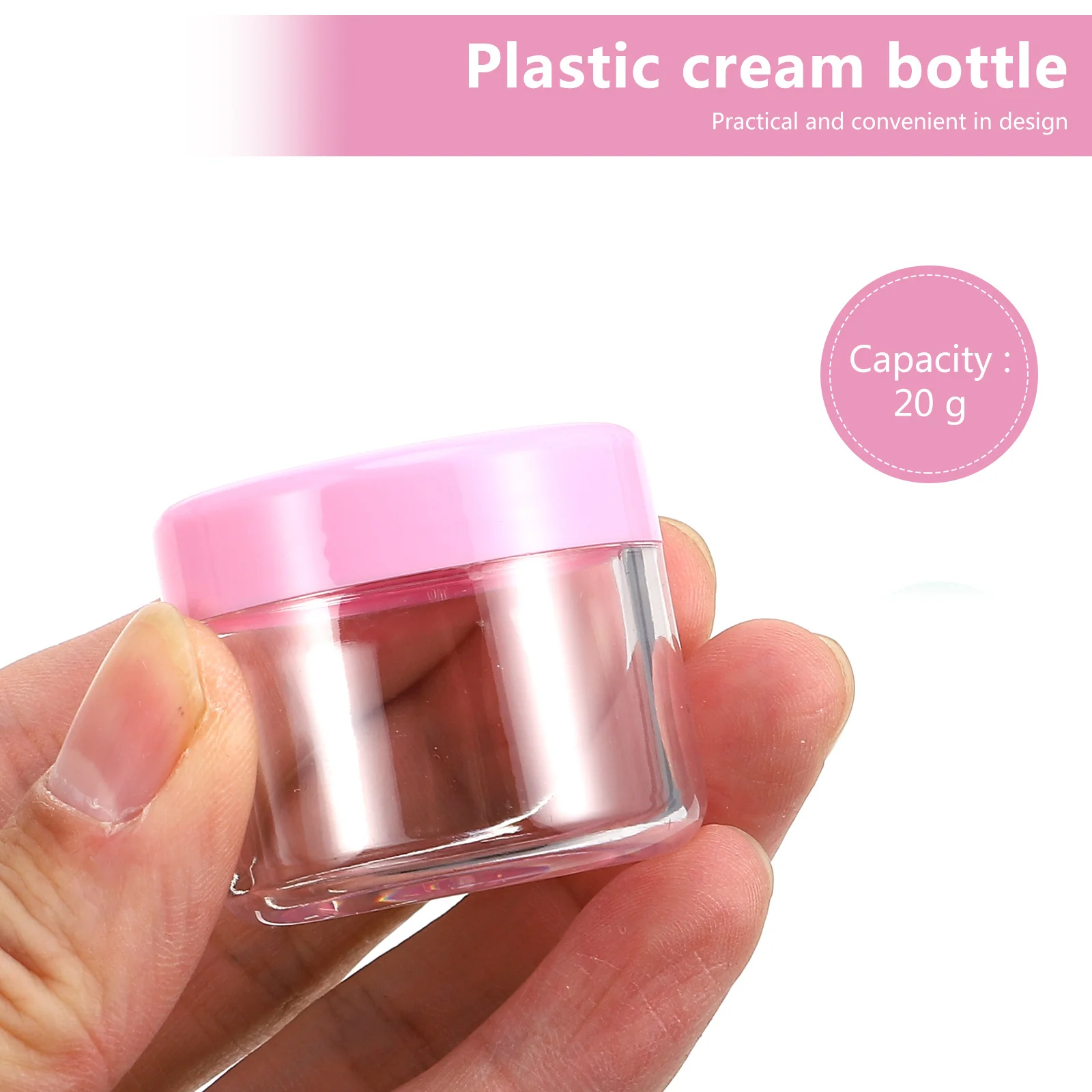 

20Pcs Facial Cream Holder Empty Jars Portable Travel Lotion Containers for Shampoo Conditioner Body Wash Essential Oils