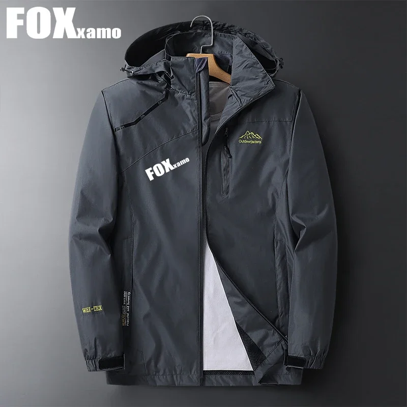 

2023 рыболовная куртка, Мужская Водонепроницаемая дышащая куртка с капюшоном, зимняя верхняя одежда, ветровка, туристический велосипедный дождевик, одежда
