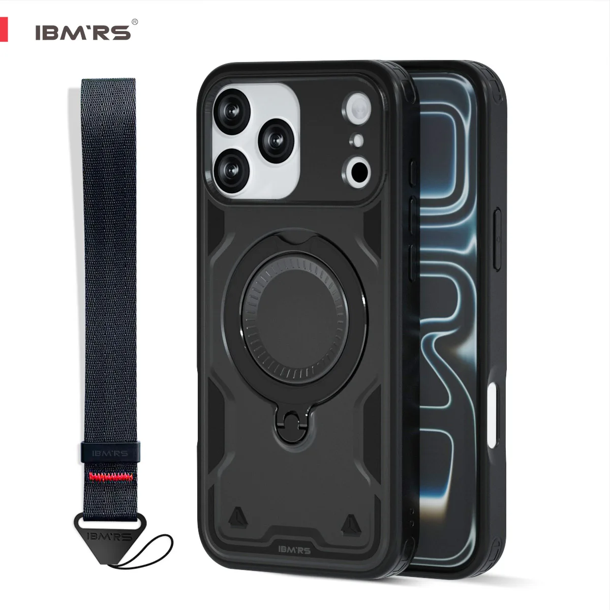 

Для Apple iPhone 17/17 Pro/17 Pro Max/iPhone Air Магнитный чехол противоударный с подставкой и отверстием для ремешка | Совместимость с Magsafe