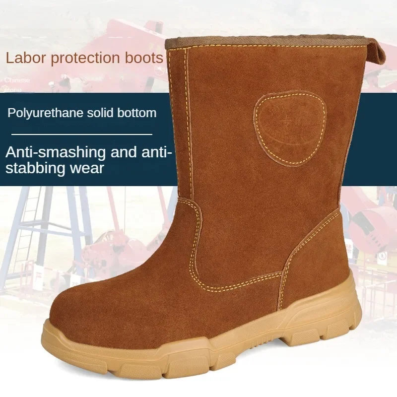 Bottes de protection du travail pour hommes, anti-impact, anti-crevaison, anti-brûlure, anti-éclaboussures, chaussures de protection pour le soudage électrique