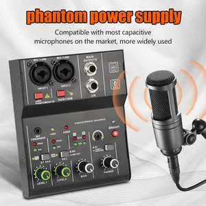 Likheung 2 قناة احترافية محمولة واجهة الصوت وحدة التحكم لوحة الصوت مصغرة USB خلاط لتسجيل الغيتار استوديو الغناء أعلى 8 مبيعات لخلاط الصوت الرقمي - رقم 2